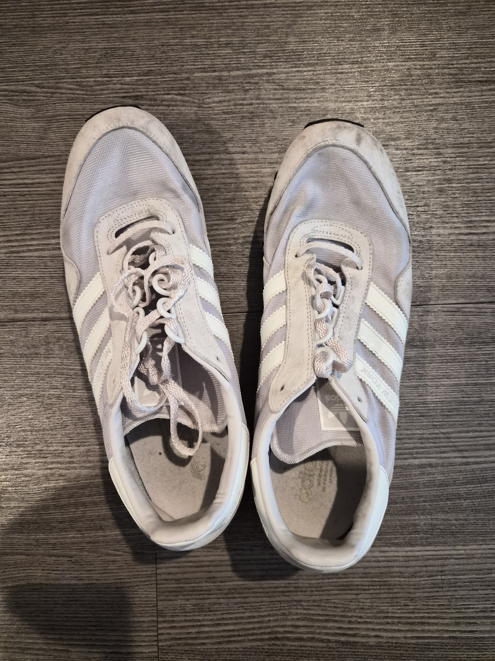 adidas Pastel Lavender Sneakers with White Stripes